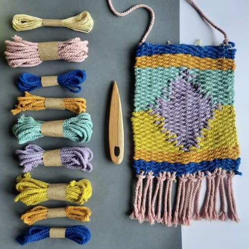 DIY Weaving Loom Kit| Wooden Tapestry Loom|Learning Toy | Make Scarves, Shawls, Bag, Muffler etc. |by Indian Artisans|6+Years & Above-image-43