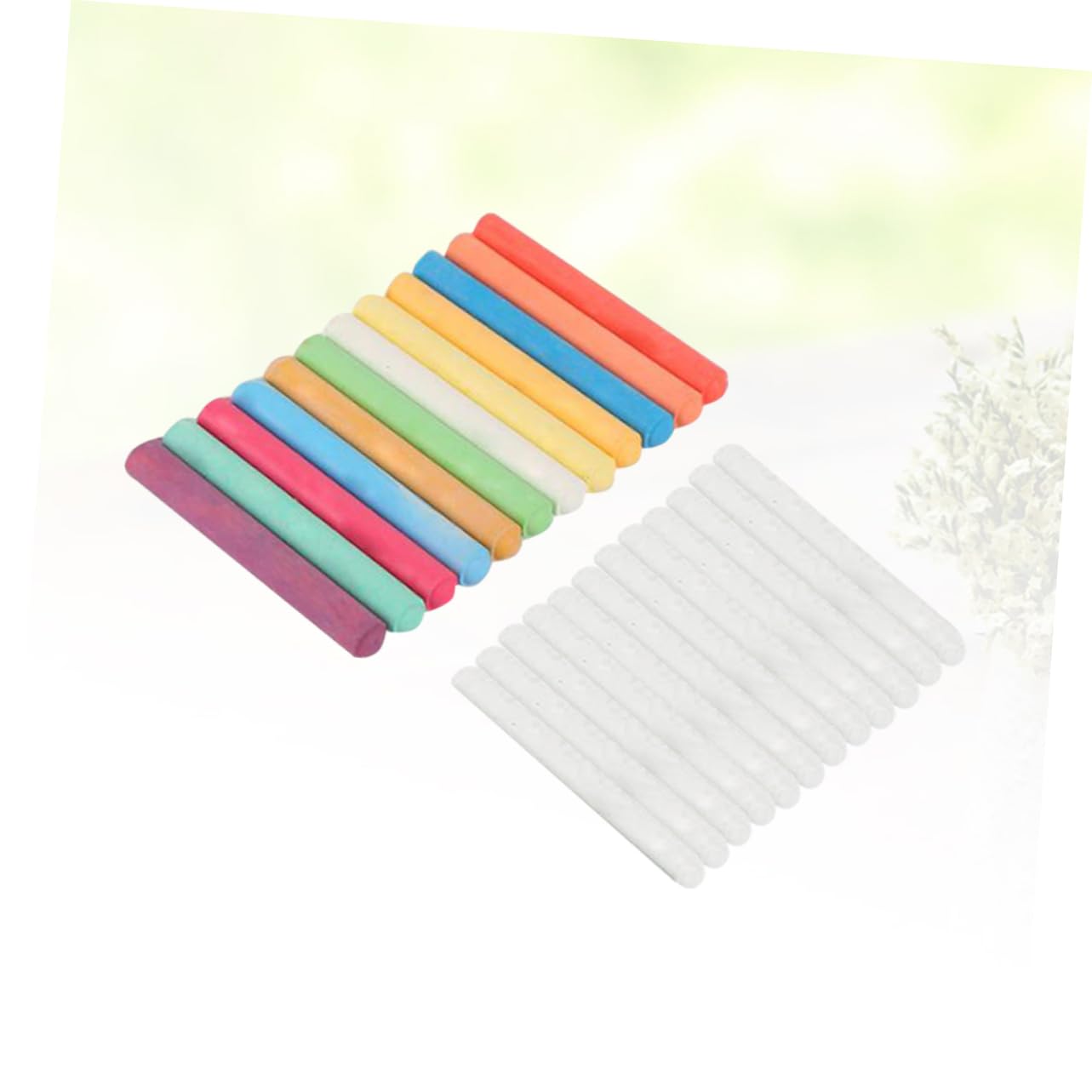 Beatifufu Colorful Chalks Set 24pcs Chalk Pens 12 Colors 12 White for Educational Artistic Use