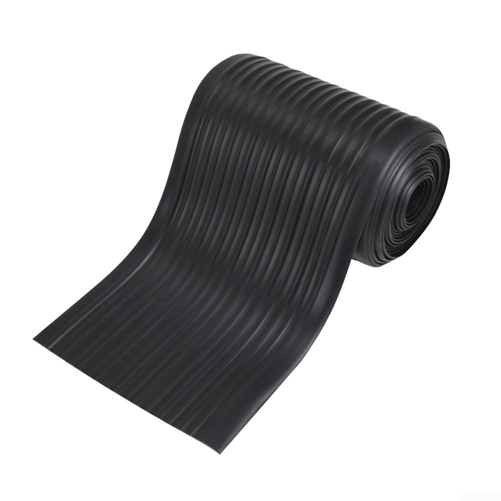 Tiras de goma inflables para barco, 5 m x 20 cm, tira protectora para kayaks, botes inflables y barcos de pesca, resistentes a pinchazos, elásticos, color negro