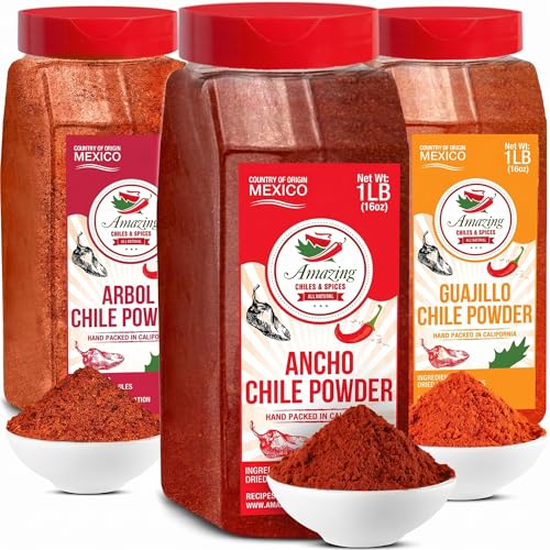 Chile Powder Variety Pack: Ancho, Guajillo & Arbol
