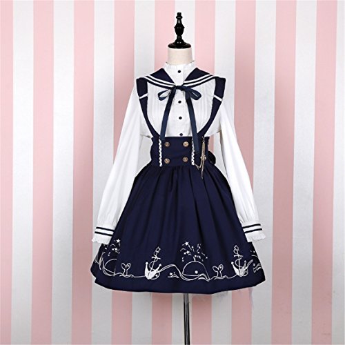 Amazon.co.jp: NEMISO ロリータ セーラー ワンピース Lolita服 ロリ