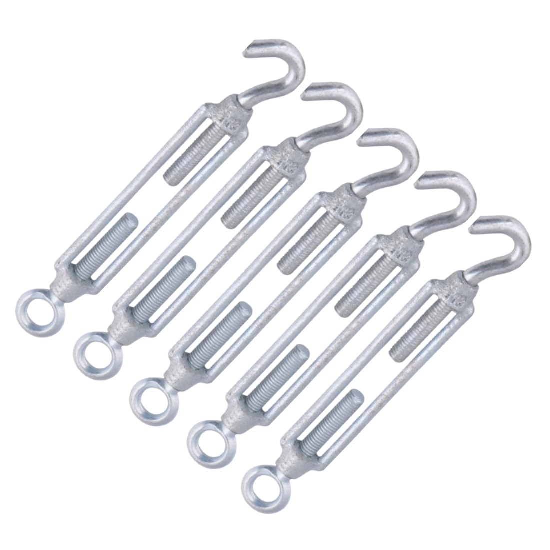 Stainless Steel Conclood India Galvanized Turn Buckle | Tension Hook | Eye To Hook | Adjustable | Straining Screw Open Body | Tie Rods & Other Tensioning System | 06Mm (Set Of 5)., Blue-image-28
