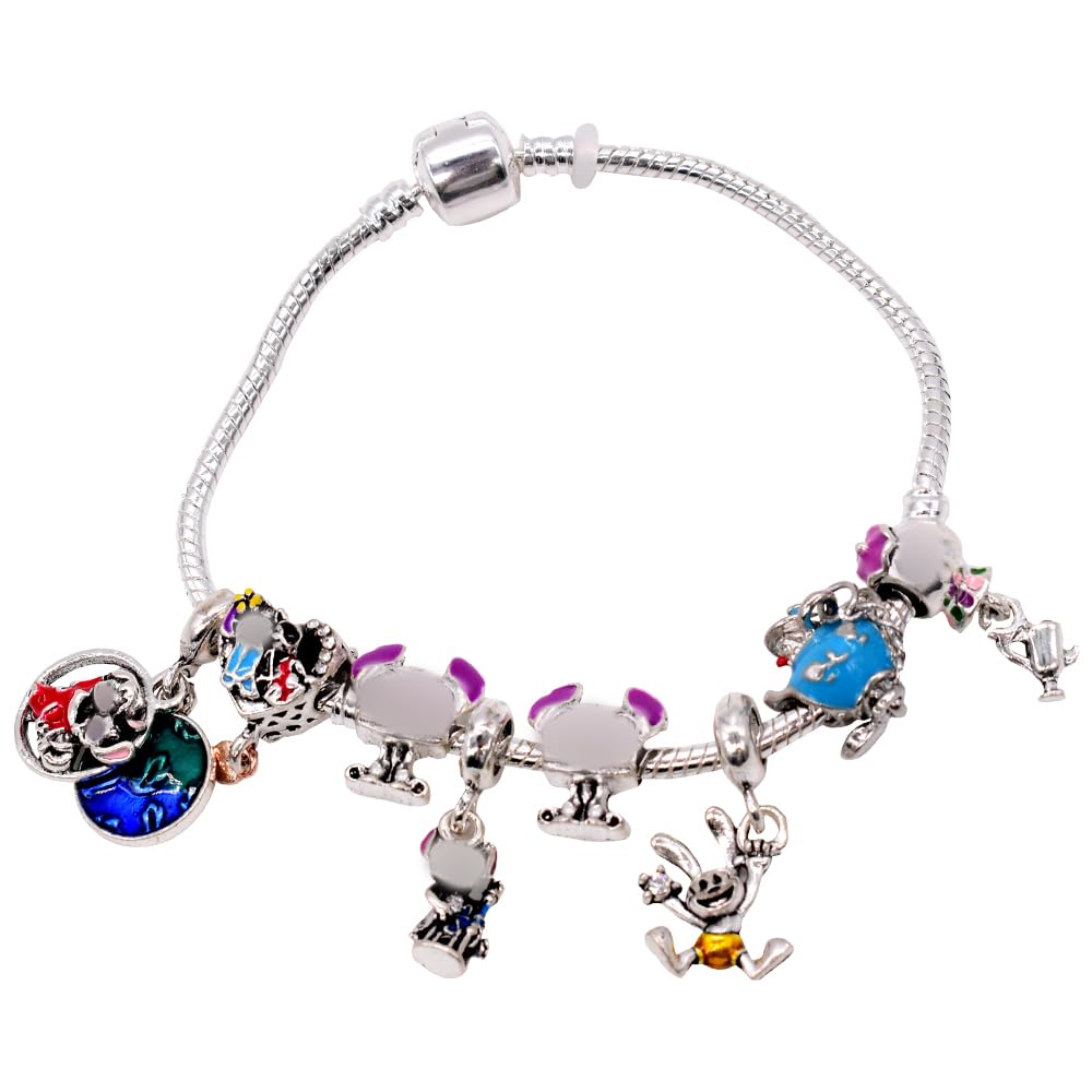 LGQHCE Stit-ch Pulsera, Stit-ch Pulsera de Plata Ajustable, Stit-ch Pulsera para Mujeres, Pulsera para Niños, Pulsera de Juventud Fiesta Regalo Cumpleaños Regalo Decoración -b