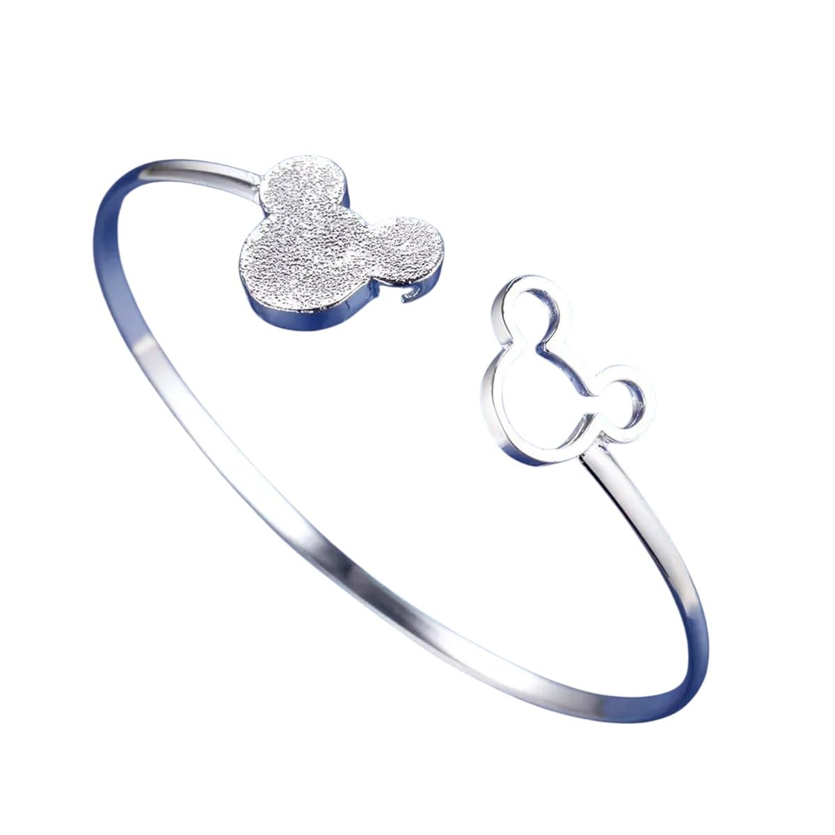 New 2026 Hot For Popular Brands Fine Frosted Mickey Bangle 925 Sterling Silver Bracelets For Women Adjustable Fashion Party Gifts Jewelry Perfect For Gift For Special Occasions