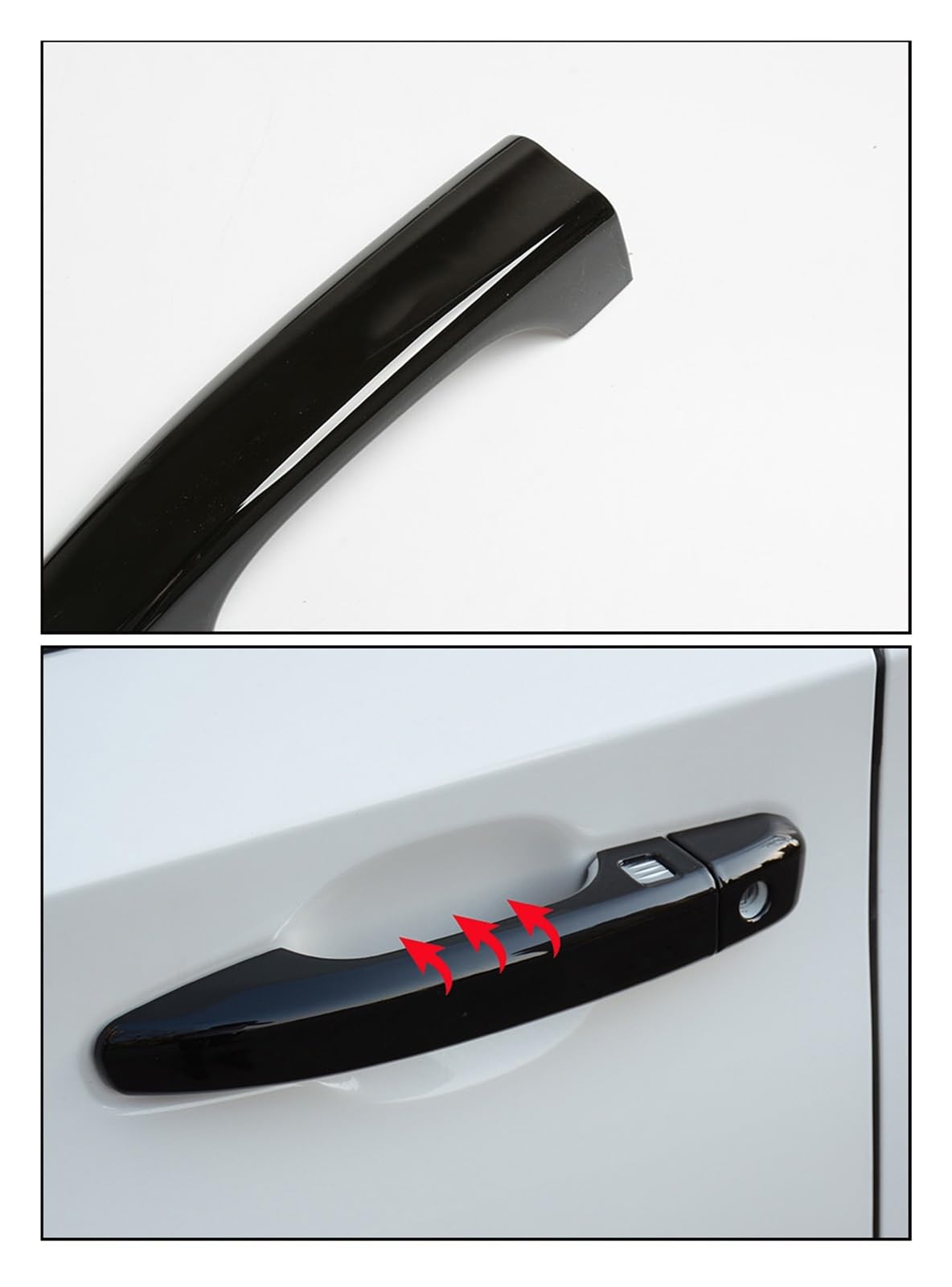 DEHIWI Maniglie interne per portiere Auto Nero Maniglia Della Porta Esterna Per R&A&V4 RAV 4 XA50 XA 50 Auto Porta-Maniglia-Copertura ABS Adesivi Decorativi Accessori Per Auto