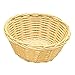 Garcia de Pou Okrągłe kosze imitacja wikliny, PP, naturalne, Ø 21 x 6 cm