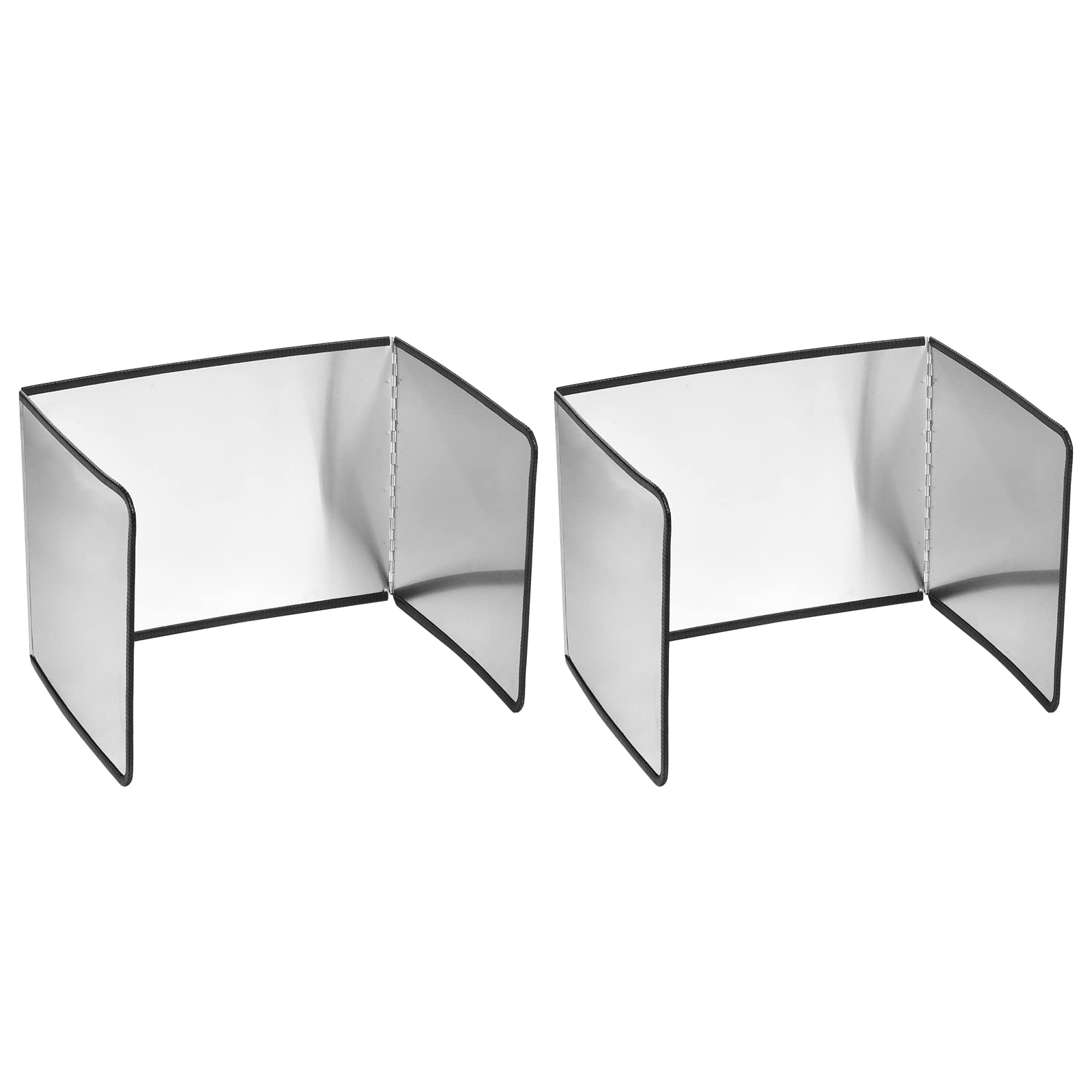 CASA -J Anti Oil Splatter Guard 2Pcs, 3 Sided Splatter Guard Stainless Steel Foldable Splatter Screen Suitable for Kitchen Cooking Stove - 15.7