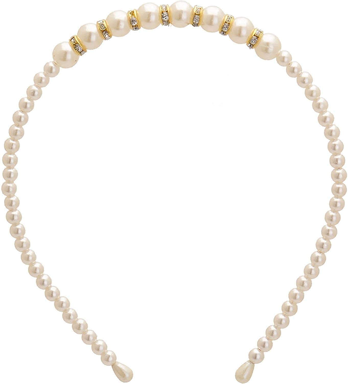 SHOI LITTLE Pearl Beads Decoration Hair Band Headband Made of Imitation Pearls, Alloy and Rhinestone for Kids, Girls and Women (Pack of 2) (B09QXXGVBZ) Amazon Price History, Amazon Price Tracker
