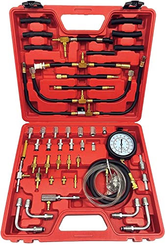 OKSTENCK Fuel Injection Pressure Tester Kit TU-443 Multifunction Fuel System Pressure Gauge 0-140...