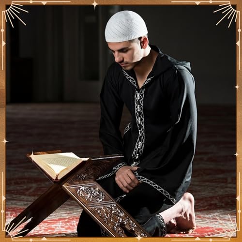 Image of Boyiee Kufi Hat for Men Muslim Knit Kufi Cap Crochet Beanie Skull Beanie African Hat for Men Women