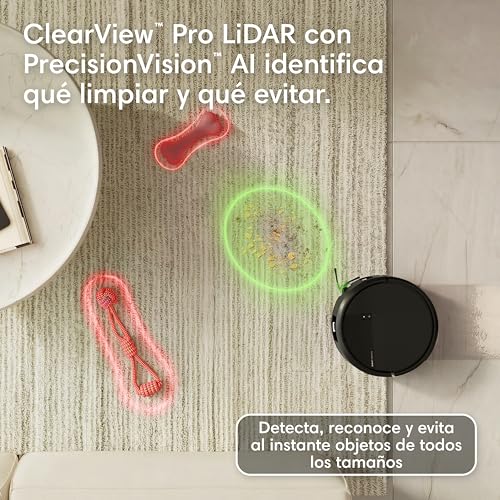 Miniatura 6 de iRobot Roomba Plus 576 Combo y Base AutoWash multifunción, 25KPa, Mopas DualClean PerfectEdge, Lavado/Secado Calor, IA, PrecisionVision, Clearview Pro LiDAR, 90 días autonomía,Accesorios Extra, Negro
