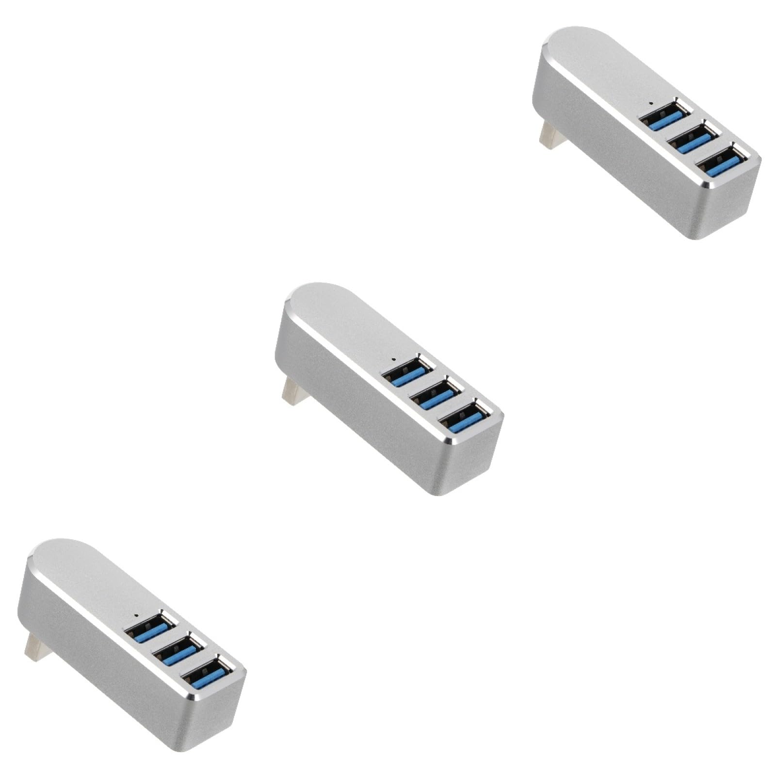 KOMBIUDA 3pezzi Hub Usb Con Porte Rotanti Dock Per Laptop e Dispositivi Usb Compatibile Con Facile Da Usare Trasferimento Dati Veloce Rallentamenti