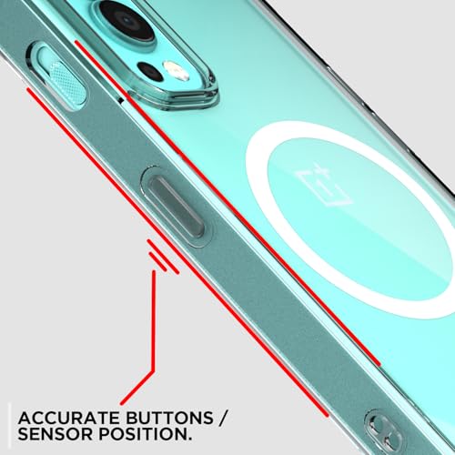 Image of Pikkme Back Cover for OnePlus Nord 2 5G Mag-Safe Shockproof PC + TPU Protective Case Magnetic Support Bumper Case (Transparent Mag-Safe)