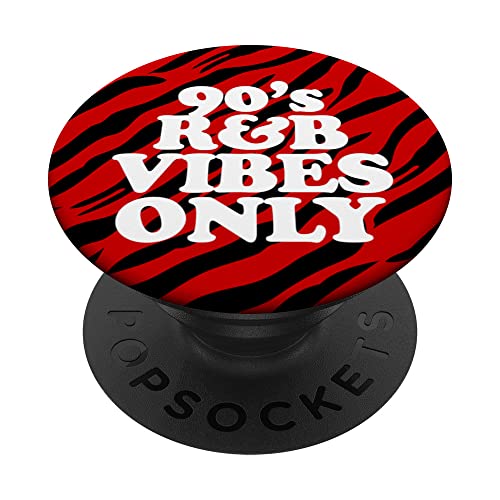 90s R&B Vibes Only Nineties RnB Music PopSockets Swappable PopGrip, Black