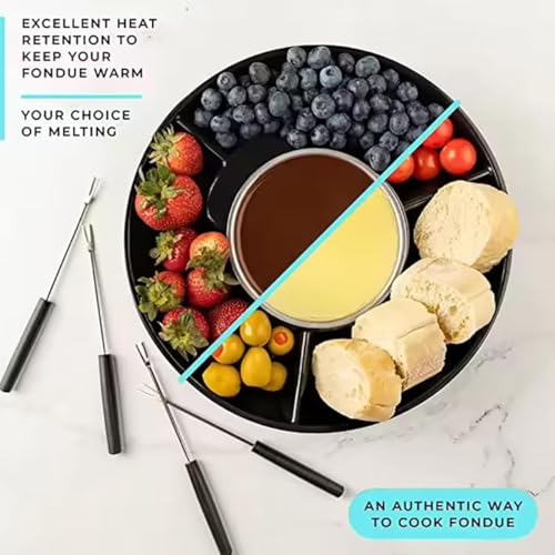 Set di pentole elettriche per fonduta per fonduta e caramelle, include forchette da immersione, ideale per occasioni speciali