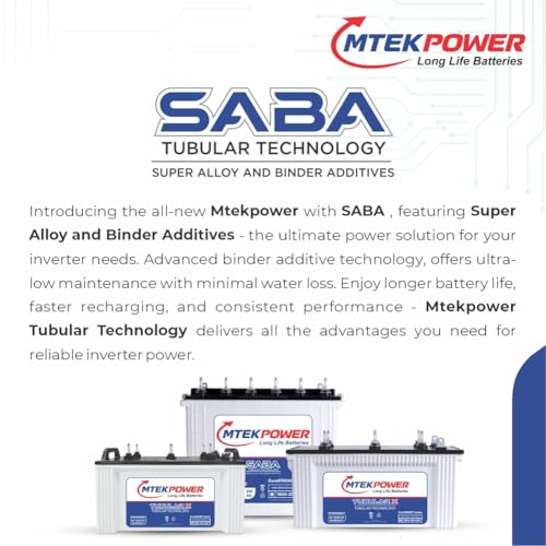 Image of 210Ah Tall Tubular Inverter Battery with SABA Technology - MTK23060TT - Battery for Home, Office & Shops - 60 Months Warranty