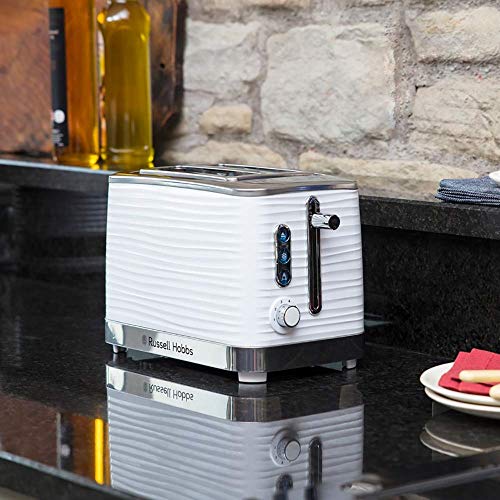 Russell Hobbs Toaster Inspire, Weiß, 2-Scheiben, Hochglanz-Struktur – Ansicht 6