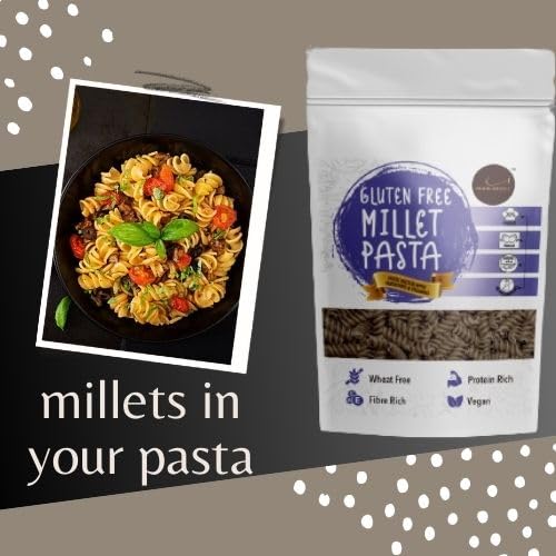 Image of INDULGENCE Multimillet Fusilli Pasta 400g (2 x 200g) | Gluten-Free, No Maida & Wheat-Free | High Protein & Fibre | Vegan Healthy Pasta for Kids & Adults