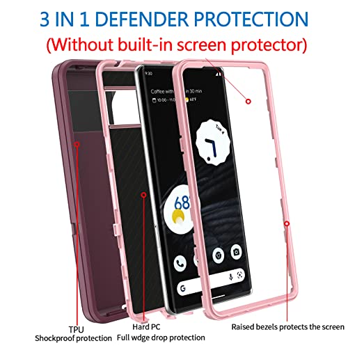 Coque pour Google 8 Pro violette protection robuste antichoc pour smartphone - 3