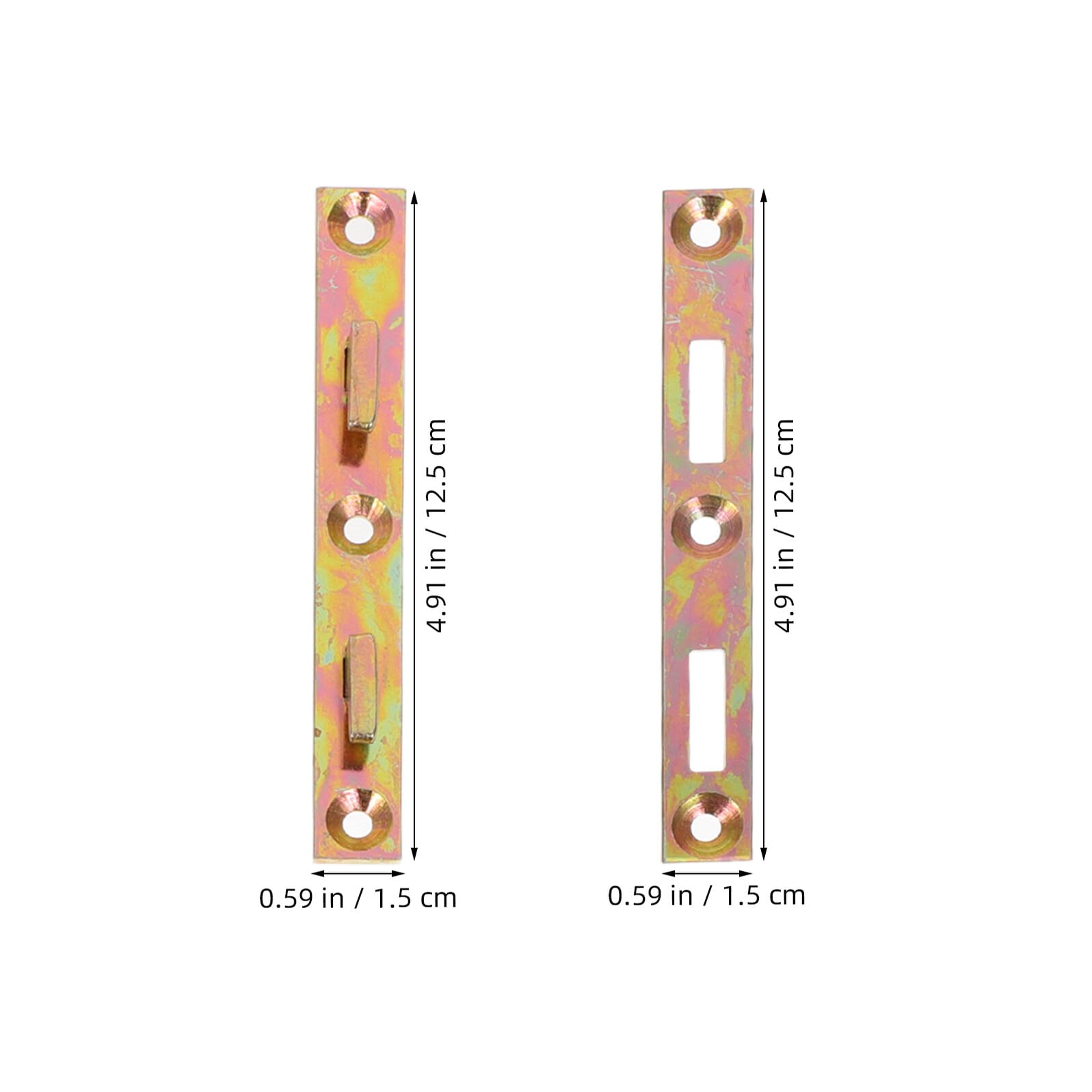 Gatuida Set 8 Staffe in Metallo per Telaio Letto Raccordi per Sponde Letto Silenziosi Accessori di Fissaggio per Testiera e Pediera e Ospiti