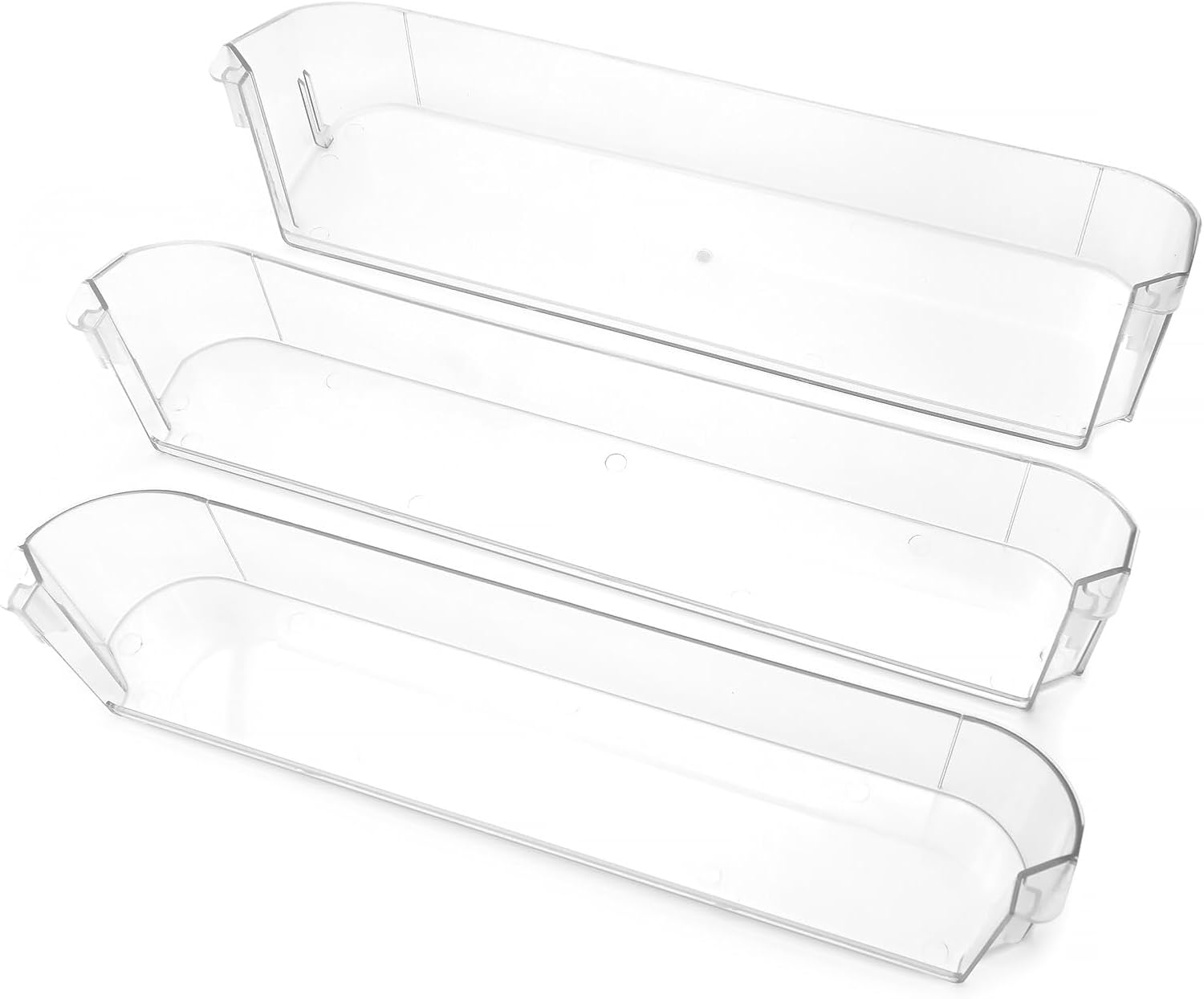29325760166 RV Refrigerator Door Shelf Kit, for Dometic Refrigerator Freezer Upper Bottom Plastic Door Shelf,Transparent
