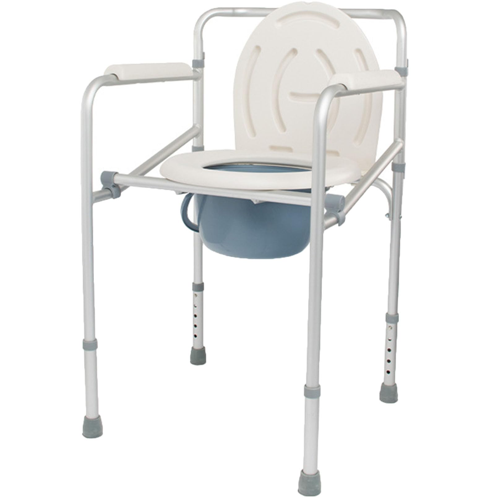 Chaise de chevet médicale 4 en 1 réglable en hauteur avec dossier