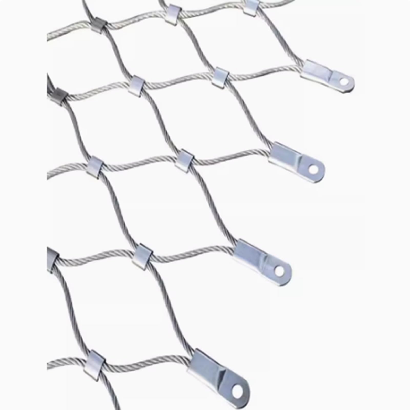 Malla de Cuerda de Acero Inoxidable Flexible, Malla Metálica Multifuncional Resistencia Al Impacto Rejilla Metalica para Terraza(3x4m)