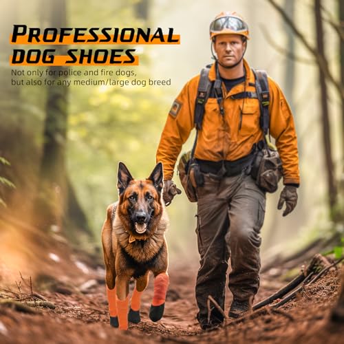 lesotc Dog Shoes for Large Medium Dogs, Dog Boots & Paw Protectors for Winter with Adjustable Straps for Walking Running Hiking Outdoor Dog Booties Dog Shoes, L lesotc Dog Shoes for Large Medium Dogs, Dog Boots & Paw Protectors for Winter with Adjustable Straps for Walking Running Hiking Outdoor Dog Booties Dog Shoes, L