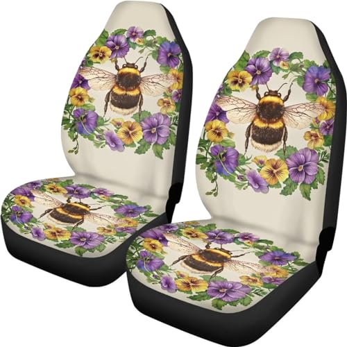 Housse de sièges auto fleur d'abeille 52X138Cm pour embellir l'intérieur de votre voiture