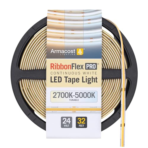 Image of Armacost Lighting RibbonFlex Pro 24V Tunable White COB LED Strip Light Tape, 240 Lumens /Ft, 10M 174630