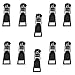 Produktbild 10pcs Reißverschluss Zipper Pulls Reißverschlusszipper Reißverschlussanhänger für Jacken Rucksäcke Reisen Cases - Schwarz, 4,5 x 1,2 cm