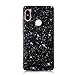 Produktbild Karomenic Silikon Hülle kompatibel mit Xiaomi Redmi Note 5 Pro Glänzend Bling Strass Schutzhülle Männer Mädchen Ultra Slim 2 in 1 Weiche TPU Handyhülle Plastik Hard PC Tasche Bumper Case,Schwarz