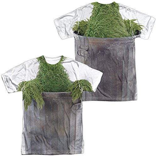 Popfunk Sesame Street Oscar Costume Unisex Adult Sublimated T Shirt (Front/Back) X-Large