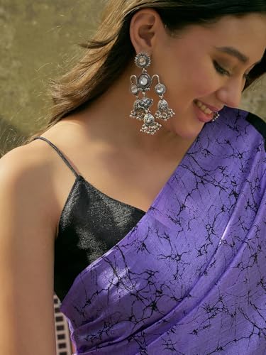 Image of SIRIL Women's Cotton Printed Saree With Unstitched Blouse Piece