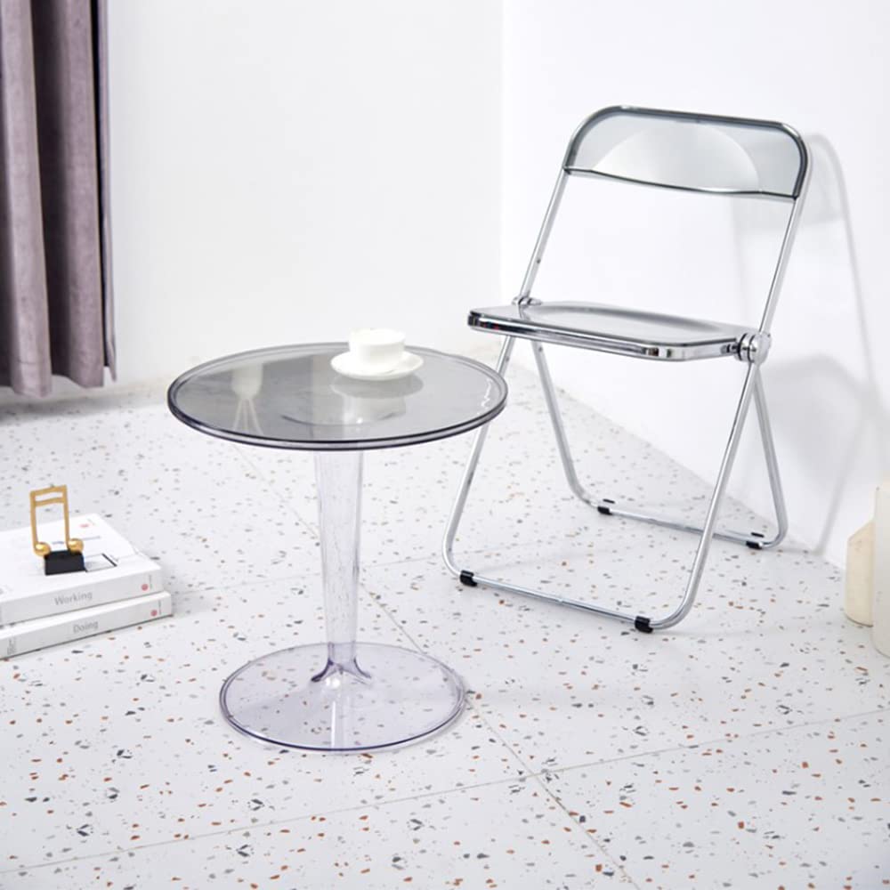 OHMG Chaise Pliante Moderne en Acrylique Transparent,Chaise Pliante empilable en Cristal,Siège de Salon en Plastique PC,Empilable Cadre chromé et Chaise Pliable,pour Banquet Conférence Fête
