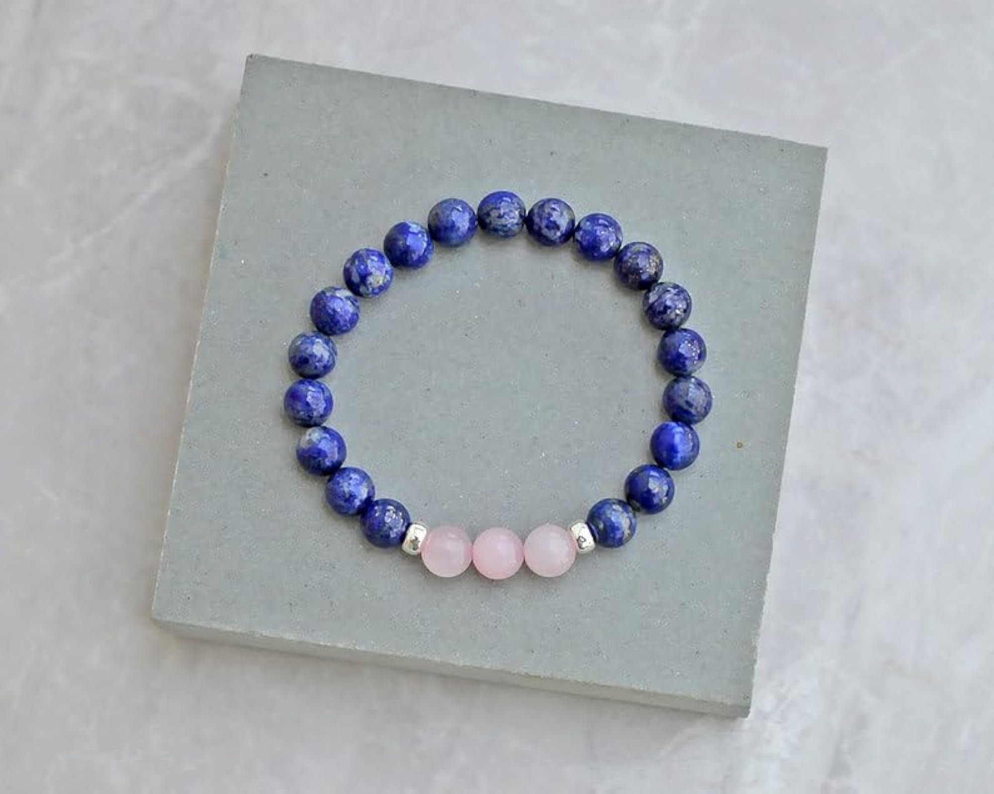Unisex Natural Moonlight Quartz 8mm Round Beads Stretchable Bracelet