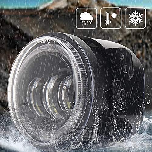 CLOUDSALE led White fog lamp 4 inch 60w 8000lm with Yellow drl ring turn indicator with 3 cree led lens only Compatible With Suzuki (2 pcs). - Image 6