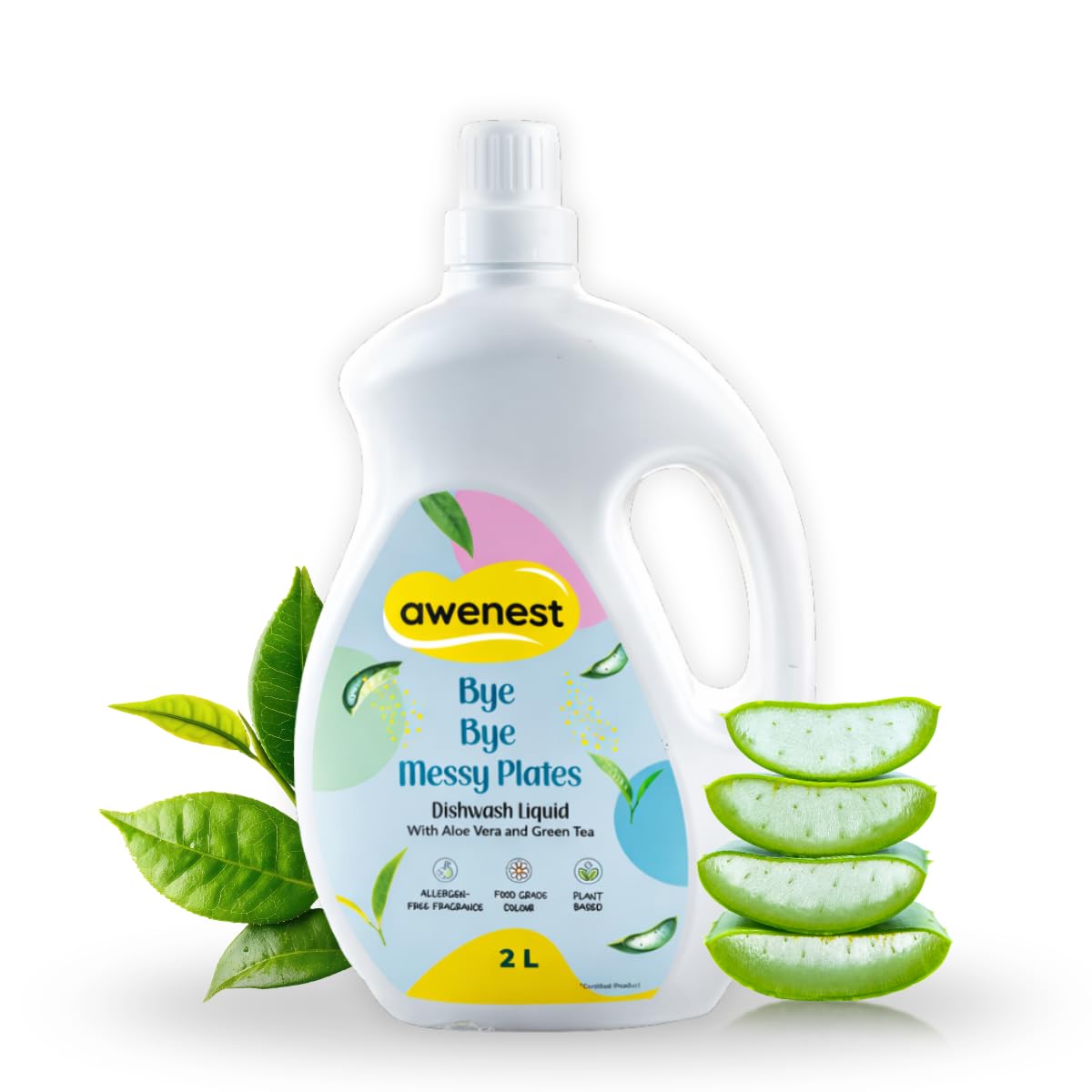 awenest No-toxin Plant Based Organic Dishwash Concentrate - 2 Liter | Orange and Lemon | 0% Harmful Chemicals | Baby, Pet safe Natural Organic Gel-image-22
