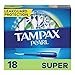 Tampax Pearl Tampons Super Absorbency, With Leakguard Braid, Unscented, 18 Count