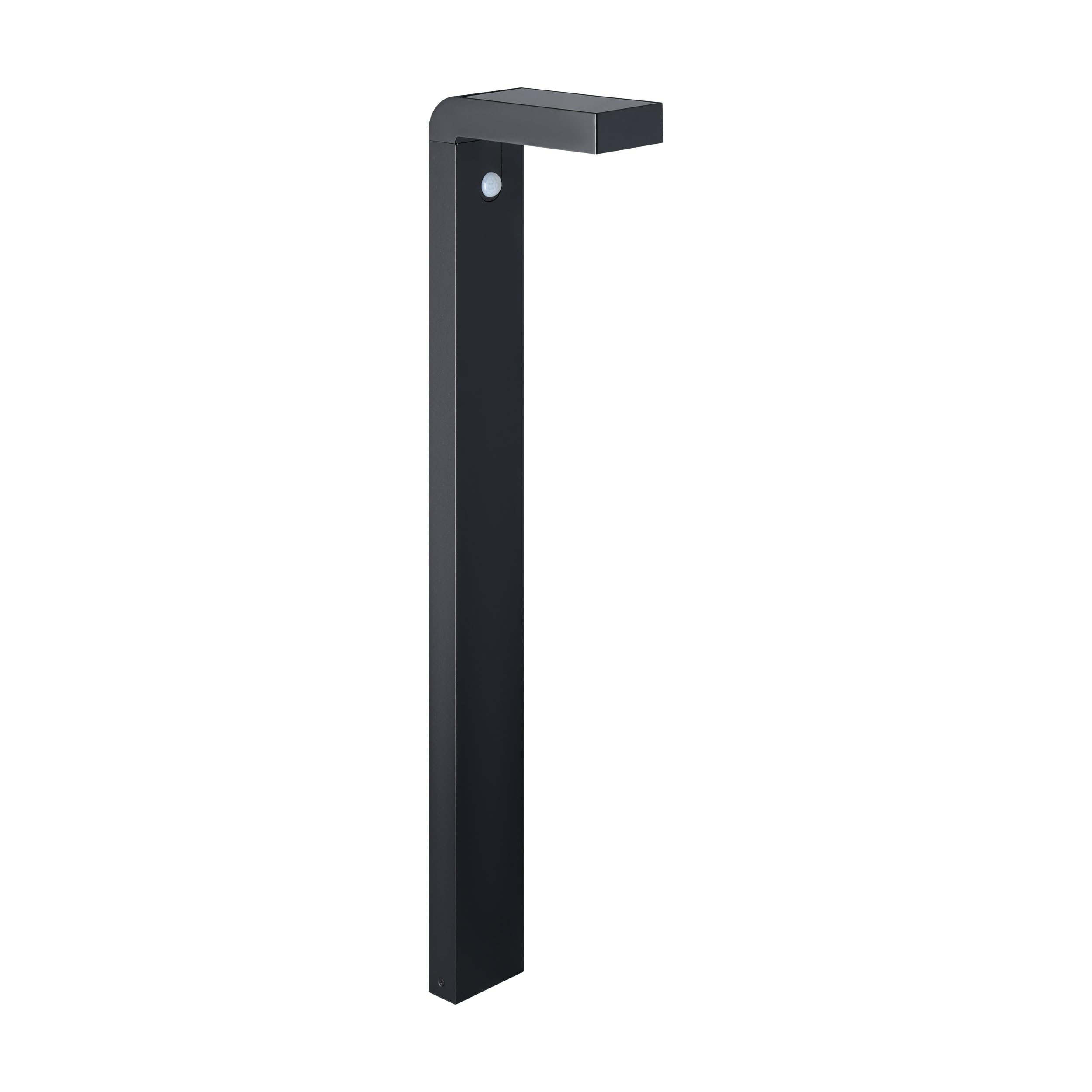 Eglo LED Solar Garden lamp Baracconi, Outdoor Light with Ground Spike and Motion Detector, Path Light with Down Light, Outside Lighting Made of Black Aluminium, IP44