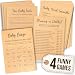 WOODAMORE Bingo Baby Shower Games for Girl - Baby Shower Bingo Cards for Guests, Word Scramble Mommy or Daddy Game, Funny Boys Babies Showers Activities