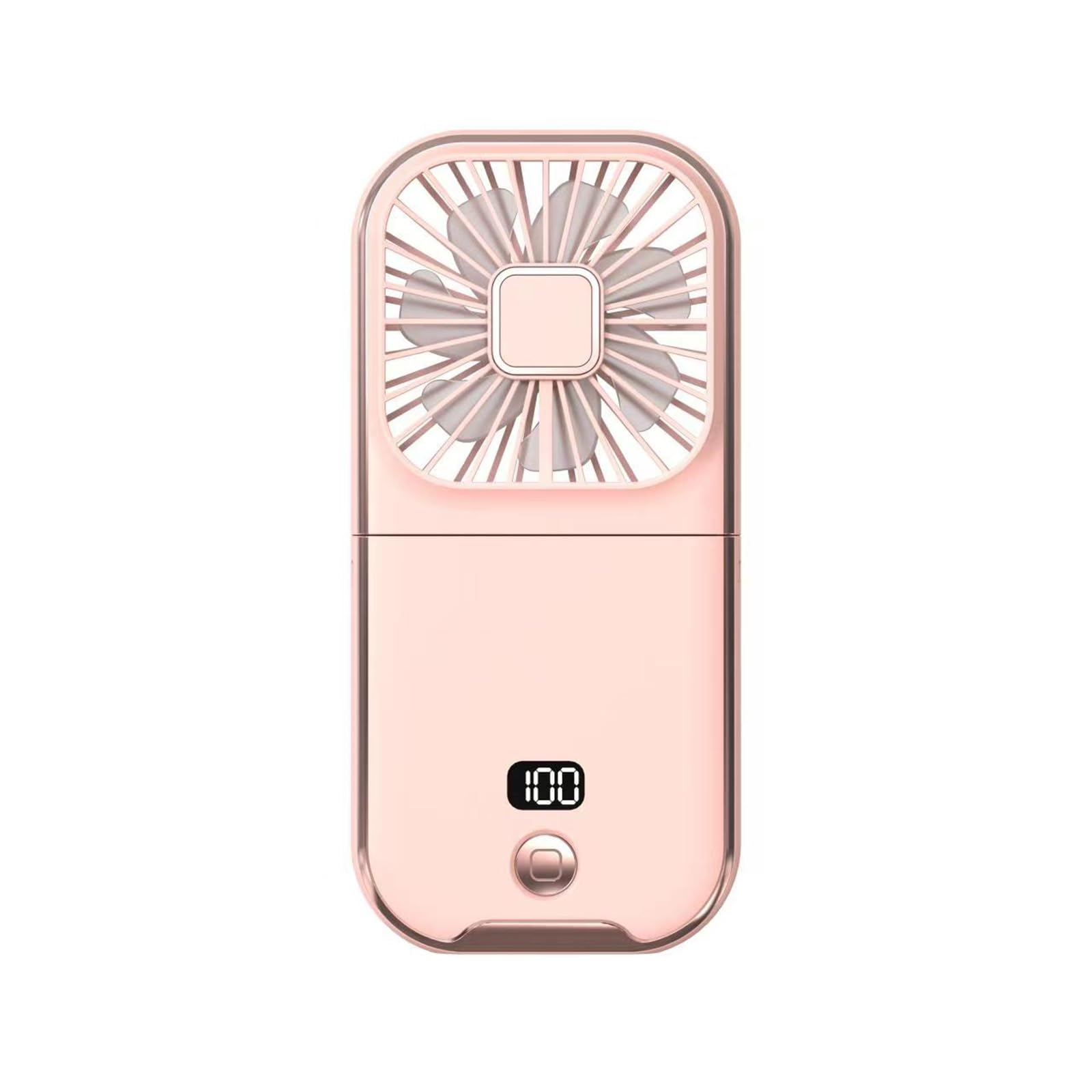 TAZIZI Japan and South Korea Desktop 180° Folding Fan Hand-Held USB Wind Outdoor 3000mAh Charging Treasure Hanging Neck Usb Rechargeable Handheld