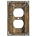 BLACK FOREST DECOR Rustic Barn Door Outlet Cover