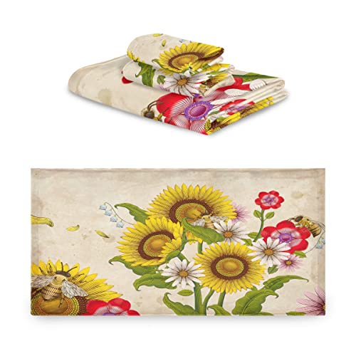 Juego de toallas de baño retro súper absorbentes para evitar la humedad en el hogar 3