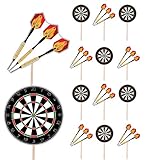 Darts Dartscheibe Geburtstag Party Essen Cupcakes Picks Dekorationen Topper (14 Stück)