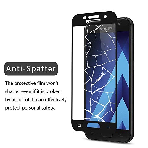 Image of Screen Protector for Samsung Galaxy A7 (2016) | A710 (Black) Tempered Glass Edge-to-Edge 6D Screen Guard With Installation Kit