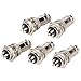 BQLZR Silver Aviation Plug 4-Pin 16mm GX16-4 Metal Male Female Panel Connector Pack of 5