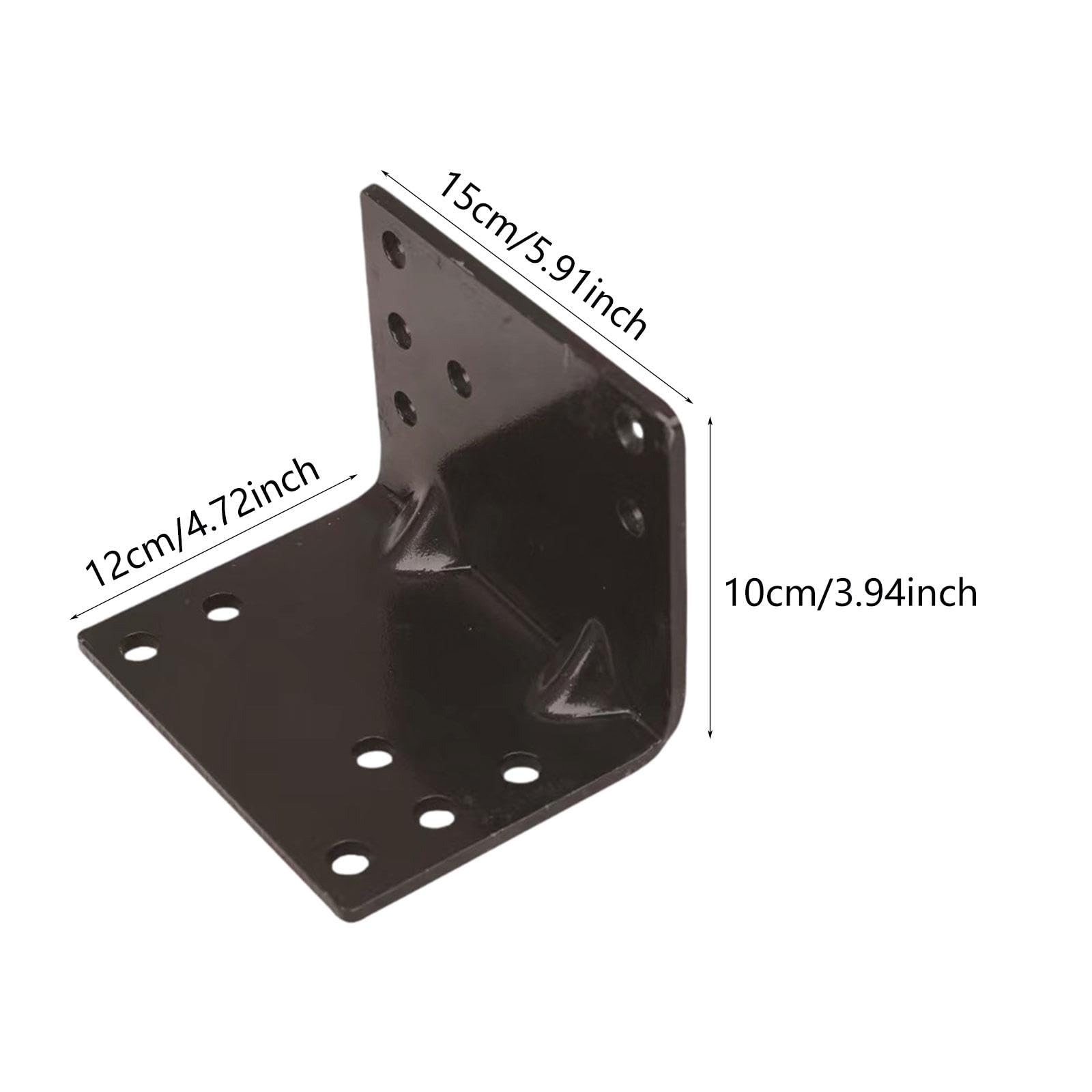 F Fityle Plaque de montage pour treuil de remorquage, compatible avec les treuils manuels de 1 200/1 800 livres, angle droit, surface antirouille, assemblage