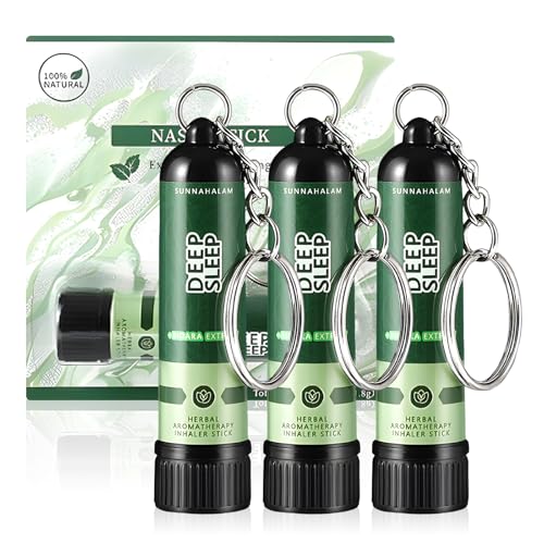 4 Pcs Inhalierstift Nasal Stick Schlüsselanhänger, Inhalierstift für Die Nase Nasenstift mit Menthol Nasenstift Tragbare fur Erhöhen Konzentration Lindert Verstopfte Nase Erfrischt Den Geist