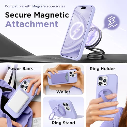 Image of GolbinBox Magnetic for iPhone 16 Pro Max Case, Silicone Cover, Lilac